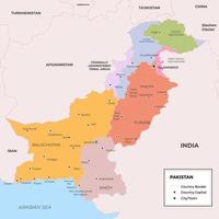 pays carte de Pakistan vecteur