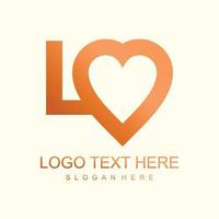 conception logo Valentin avec conception l'amour concept, vecteur illustration.