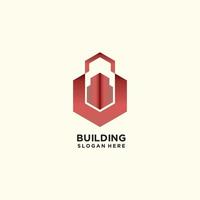 bâtiment logo par combiner deux image objets vecteur