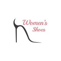 aux femmes des chaussures avec haute talons logo modèle vecteur