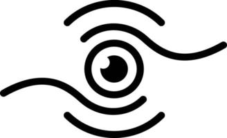 icône de la ligne pour la vision vecteur