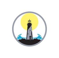 création de logo de phare vecteur