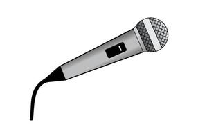 illustration de conception de microphone vecteur