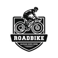 vélo. route bicyclette logo conception vecteur