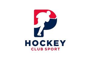 vecteur initiales lettre p avec le hockey Créatif géométrique moderne logo conception.