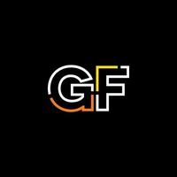 abstrait lettre gf logo conception avec ligne lien pour La technologie et numérique affaires entreprise. vecteur