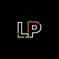 abstrait lettre lp logo conception avec ligne lien pour La technologie et numérique affaires entreprise. vecteur