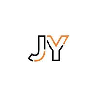 abstrait lettre jy logo conception avec ligne lien pour La technologie et numérique affaires entreprise. vecteur