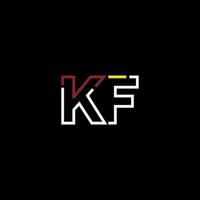 abstrait lettre kf logo conception avec ligne lien pour La technologie et numérique affaires entreprise. vecteur