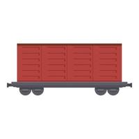 commercial wagon icône dessin animé vecteur. cargaison train vecteur