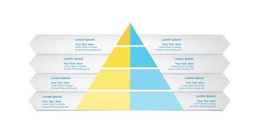 pyramide infographie modèle. vecteur illustration.