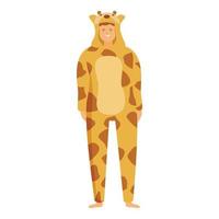 kigurumi girafe icône dessin animé vecteur. fête animal vecteur