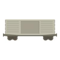 Piste wagon icône dessin animé vecteur. train cargaison vecteur