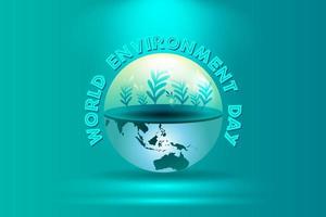 monde environnement et Terre journée concept pour bannière, affiche, salutation carte. vecteur illustration