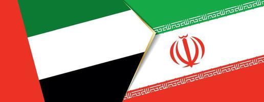 uni arabe émirats et J'ai couru drapeaux, deux vecteur drapeaux.