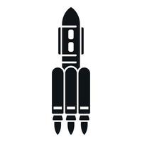 vaisseau spatial lancement icône Facile vecteur. espace fusée vecteur