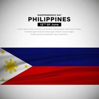 philippines indépendance journée conception vecteur adapté pour affiche, social médias, bannière, prospectus et toile de fond