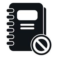liste noire carnet icône Facile vecteur. courrier utilisateur vecteur