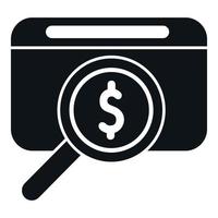 en ligne argent chercher icône Facile vecteur. banque la finance vecteur