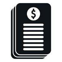 banque document icône Facile vecteur. argent la finance vecteur