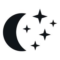 nuit lune icône Facile vecteur. sommeil problème vecteur