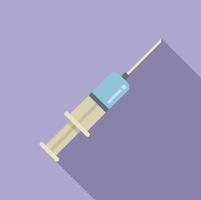 vaccin injection icône plat vecteur. immunitaire système vecteur