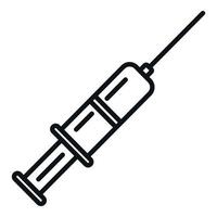 vaccin injection icône contour vecteur. immunitaire système vecteur