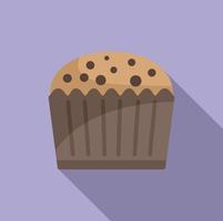 muffin nourriture icône plat vecteur. gâteau pain vecteur