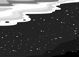 Islande plage élégant art vecteur noir et blanc illustration