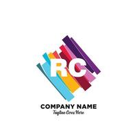 rc initiale logo avec coloré modèle vecteur. vecteur