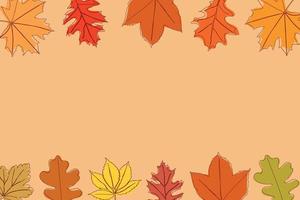 chute d'or l'automne feuilles. vecteur illustration de une brillant coloré l'automne Contexte. vecteur