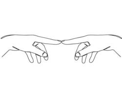 réconciliation sur le des doigts. le concept de relation amicale et confiance. vecteur illustration