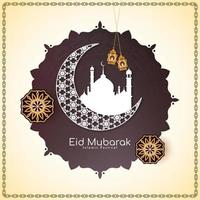 eid mubarak Festival fête ethnique islamique Contexte conception vecteur