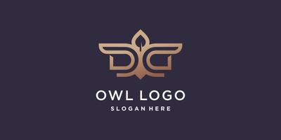 hibou logo conception concept avec Créatif style concept vecteur