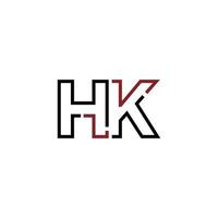 abstrait lettre hk logo conception avec ligne lien pour La technologie et numérique affaires entreprise. vecteur