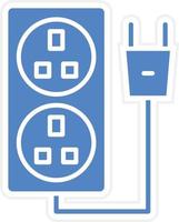conception d'icône de vecteur de prise de courant