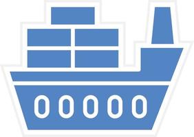 cargaison navire vecteur icône conception