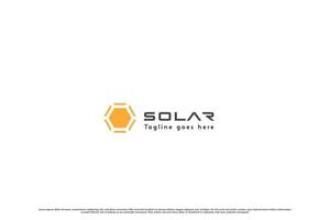 solaire Soleil abstrait logo conception illustration. Créatif abstrait silhouette géométrique monogramme hexagone forme solaire Soleil monogramme plat simple. parfait pour éco la nature la toile app entreprise affaires icône symbole. vecteur