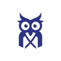 hibou logo sage oiseau logo hibou symbole logo pour éducation a3 vecteur