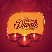 joyeux festival indien de diwali, joyeux diwali le festival de la lumière vecteur