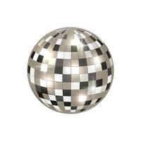 disco Balle isolé illustration. brillant en miroir conception de une miroir Balle pour une Danse disco club. vecteur