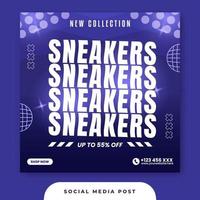 Nouveau collection baskets vente social médias modèle vecteur