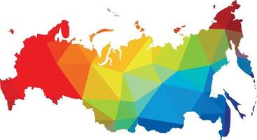 carte de Russie avec polygonal modèle vecteur