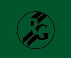 Roland garros logo noir français ouvert tennis tournoi champion symbole conception vecteur abstrait illustration avec vert Contexte