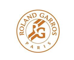 Roland garros tournoi symbole Orange français ouvert tennis logo champion conception vecteur abstrait illustration