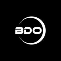 bdo lettre logo conception dans illustration. vecteur logo, calligraphie dessins pour logo, affiche, invitation, etc.