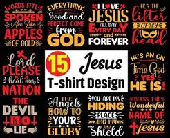 Jésus T-shirt conception empaqueter, vêtements conception, typographie, imprimer, vecteur, T-shirt conception modèle. vecteur