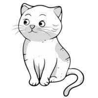 coloration page contour de dessin animé coloré imprimable mignonne chat Licorne ou anime chat coloration pages pour les enfants des gamins et adultes. vecteur illustration, été coloration livre pour enfants.