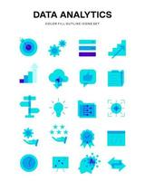 Les données analytique affaires infographie illustration icône ensemble vecteur