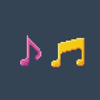 musical signe dans pixel art style vecteur